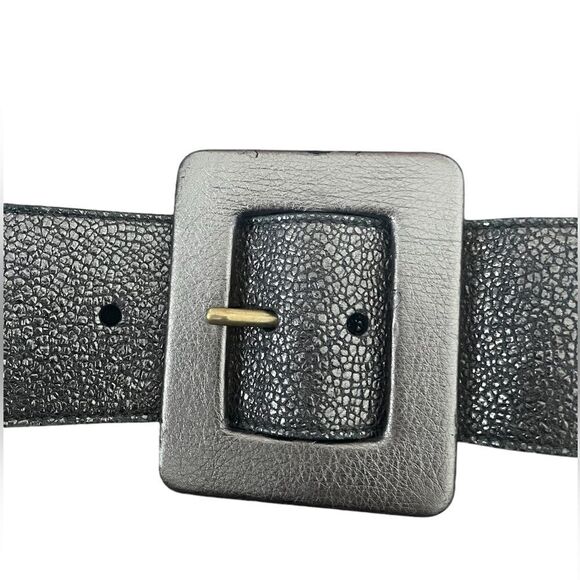 Yves Saint Laurent Metallic Wide Leather Belt main image 5